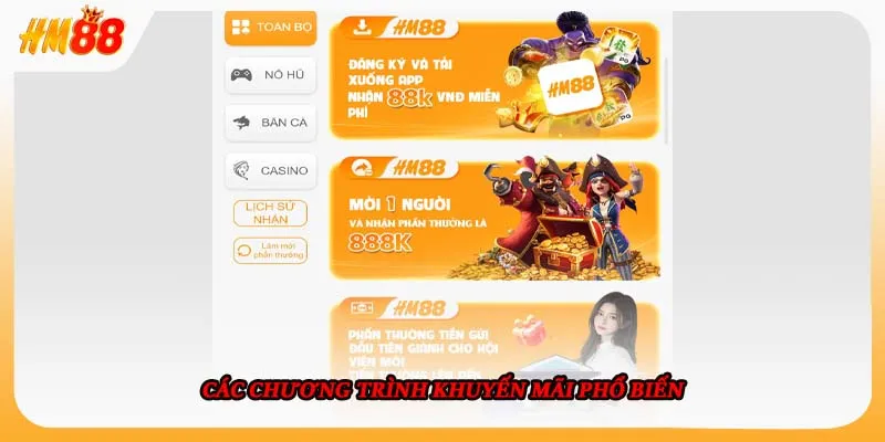 Các chương trình khuyến mãi phổ biến