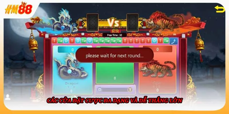 Các cửa đặt cược đa dạng và dễ thắng lớn