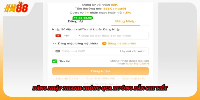 Đăng nhập nhanh chóng qua hướng dẫn chi tiết