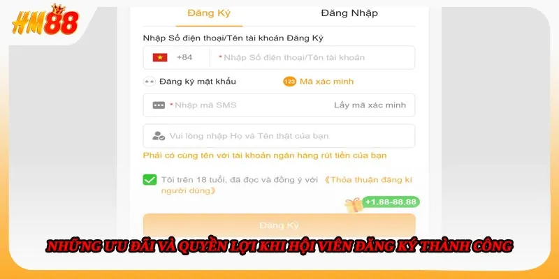 Những ưu đãi và quyền lợi khi hội viên đăng ký thành công